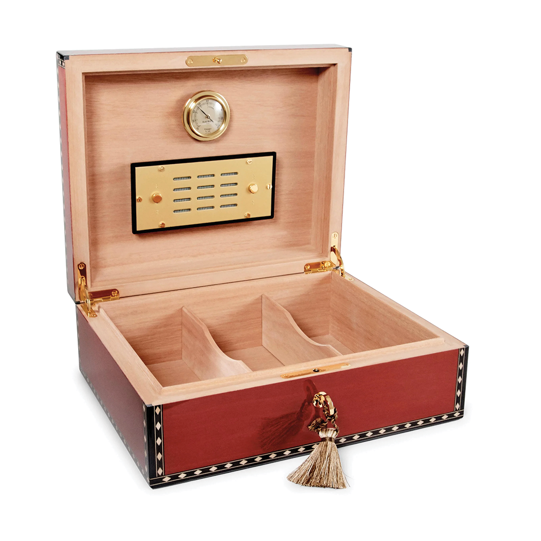 Elie Bleu Medals Red Sycamore -  75 Count Humidor