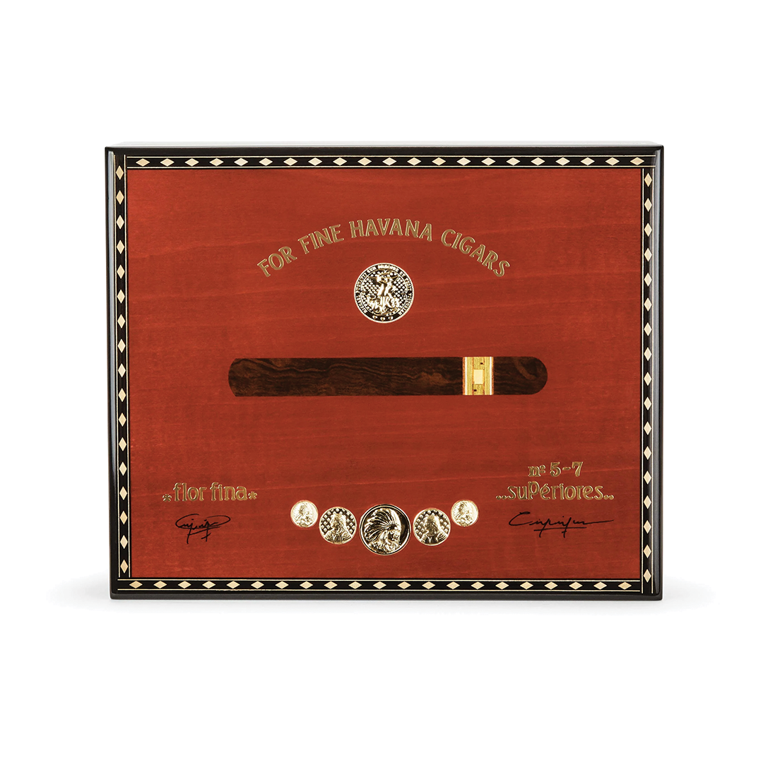 Elie Bleu Medals Red Sycamore -  75 Count Humidor