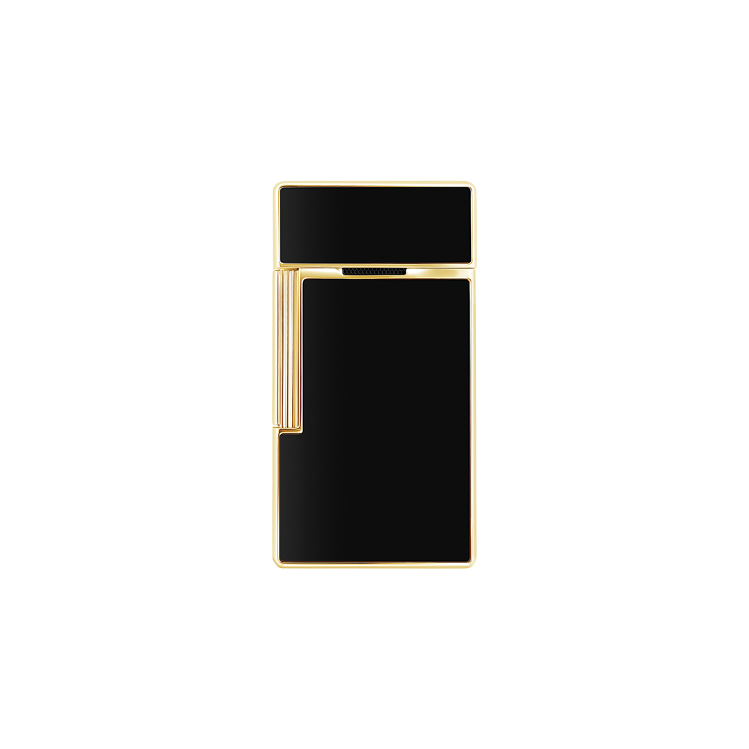 S.T. Dupont Lacquered Black & Gold Biggy Lighter