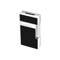 S.T. Dupont Lacquered Black & Silver Biggy Lighter