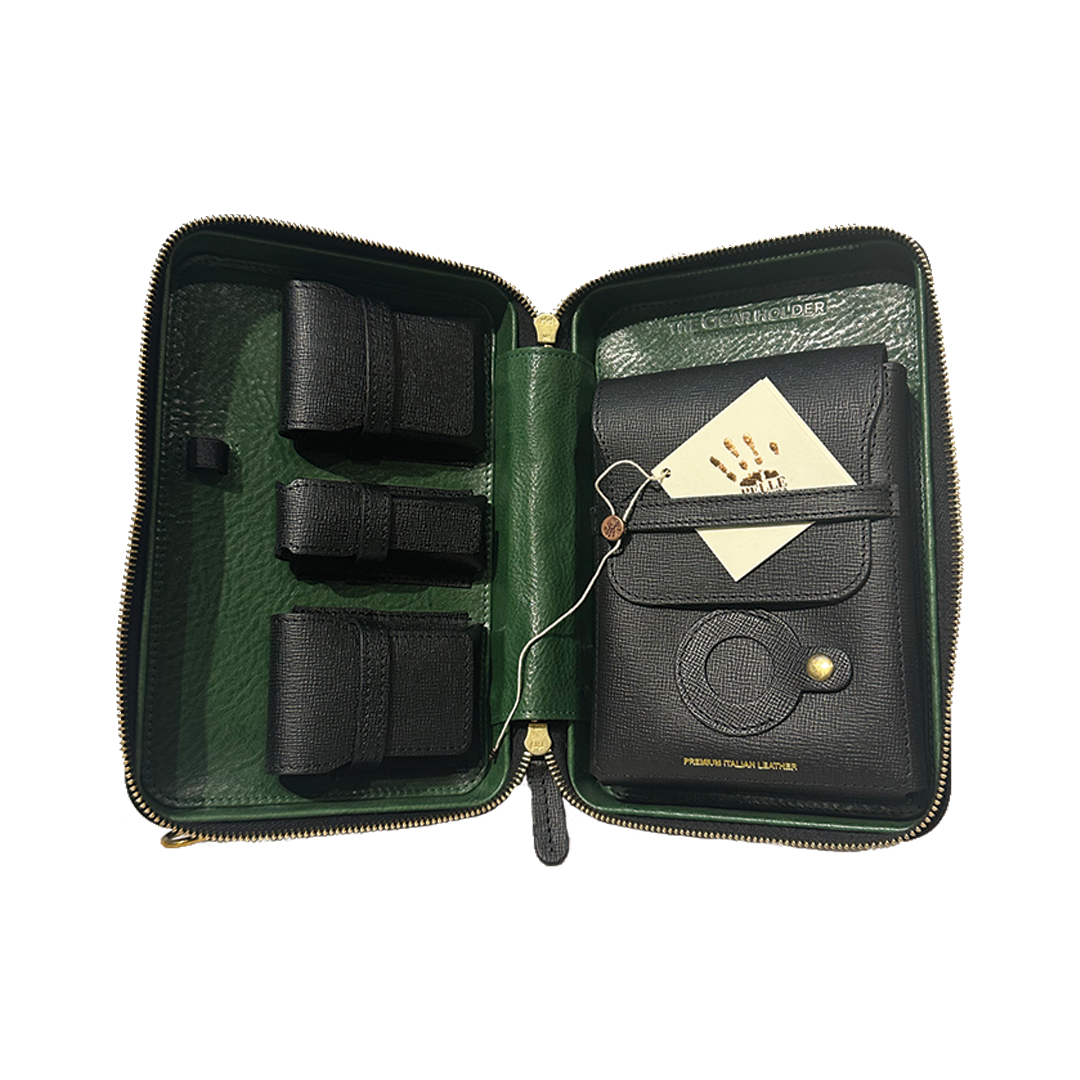 The Cigar Holder Cigar Nexus Case - Black & Green