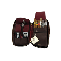 The Cigar Holder Cigar Case - Brown & Burgundy