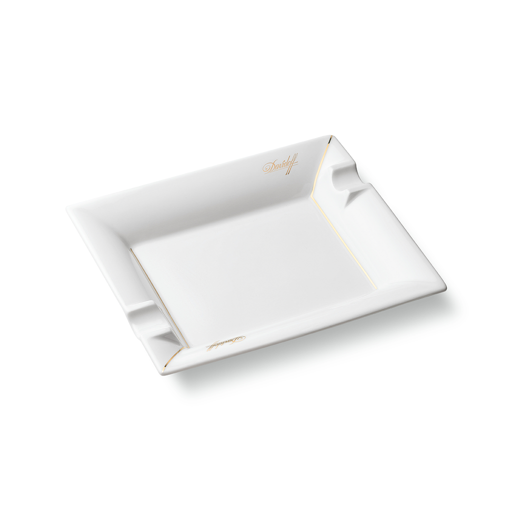 Davidoff Ashtray Whiteノベルティ　灰皿 Davidoff 2 Cigar Rectangular Porcelain Ashtray – Davidoff London