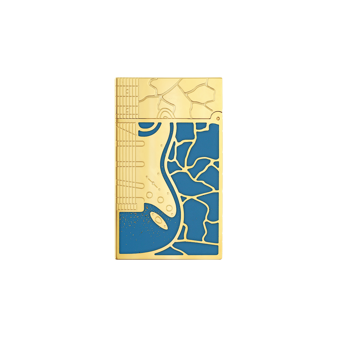 S.T. Dupont Ligne 2 Fender Blue & Gold Lighter