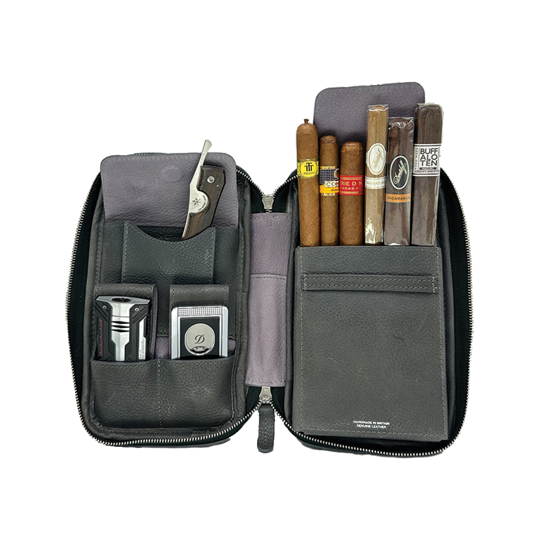 The Cigar Holder Cigar Case - Grey & Lilac