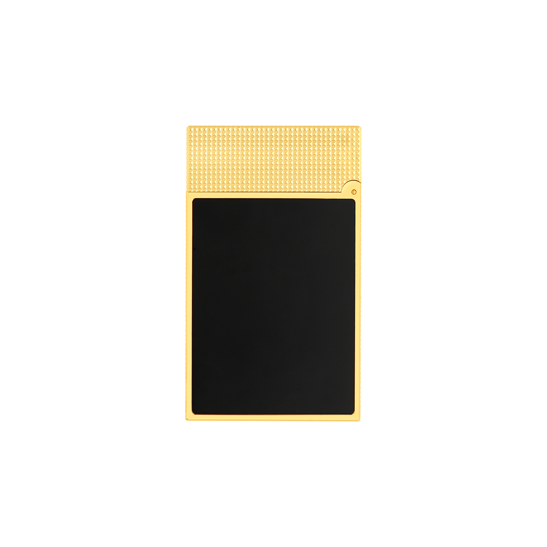 S.T. Dupont Ligne 2 Micro Diamond Head Gold & Matte Black Lacquer