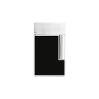 S.T. Dupont Ligne 2 Micro Diamond Head Platinum & Black Lacquer