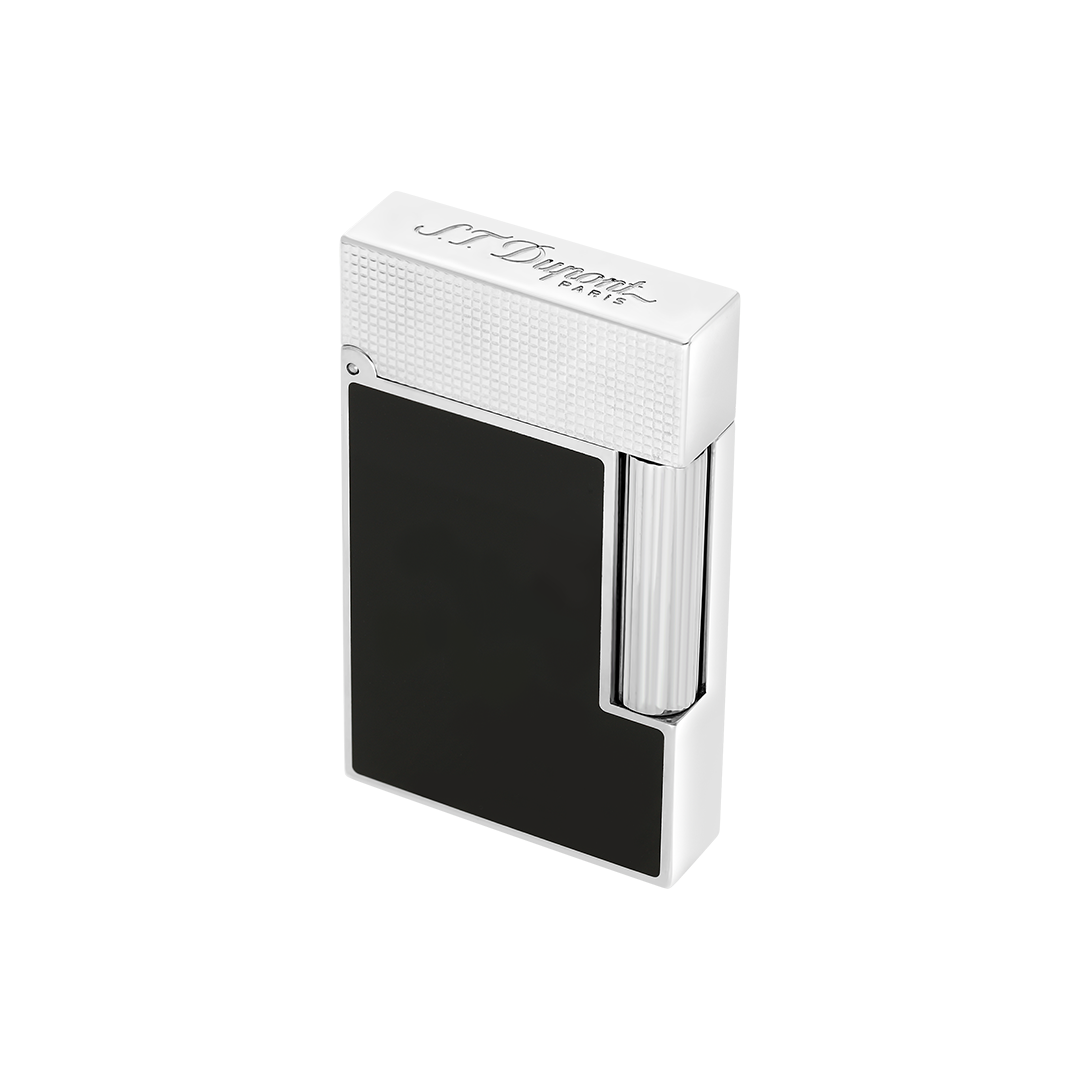 S.T. Dupont Ligne 2 Micro Diamond Head Platinum & Black Lacquer
