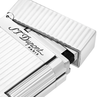 S.T. Dupont Ligne 2 Silver Vertical Lines