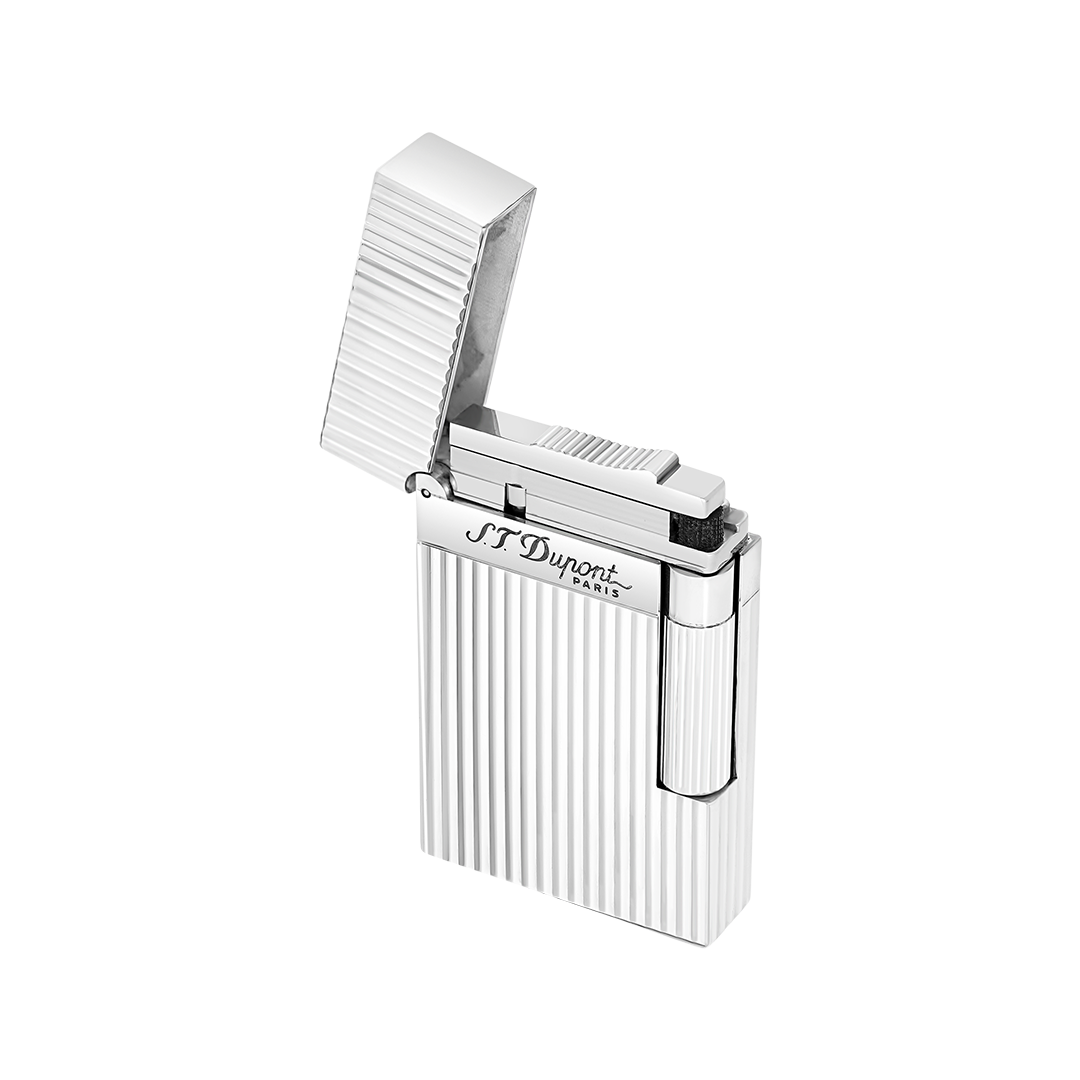 S.T. Dupont Ligne 2 Silver Vertical Lines