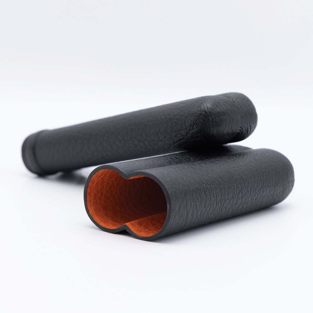 Fallon Black Leather Cigar Case