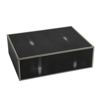 Elie Bleu Black Shagreen -  110 Count Humidor