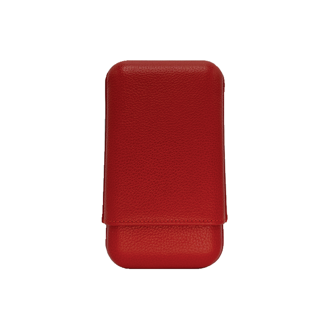 Edward Sahakian 3 cigar case - Red