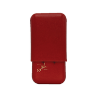 Edward Sahakian 3 cigar case - Red