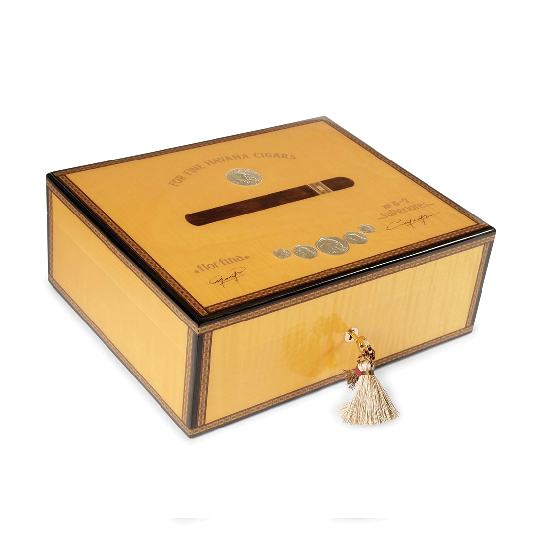 Elie Bleu Medals Yellow Sycamore -  75 Count Humidor