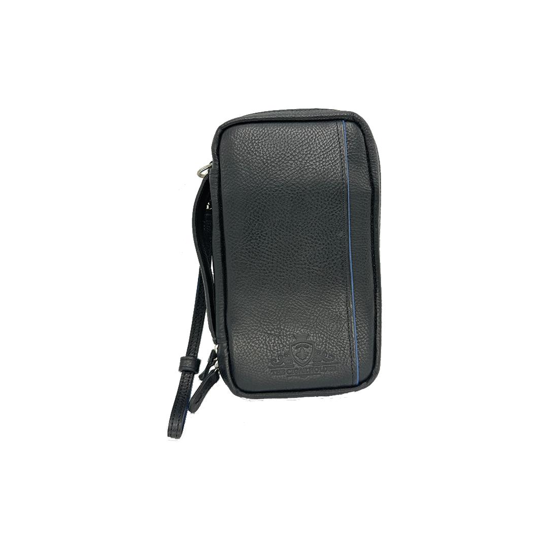 The Cigar Holder Cigar Case - Black & Blue