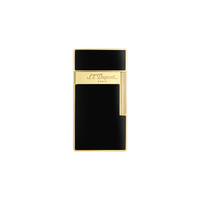 S.T. Dupont Lacquered Black & Gold Biggy Lighter