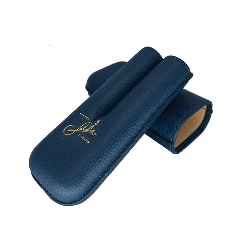 Edward Sahakian 2 cigar case - Blue