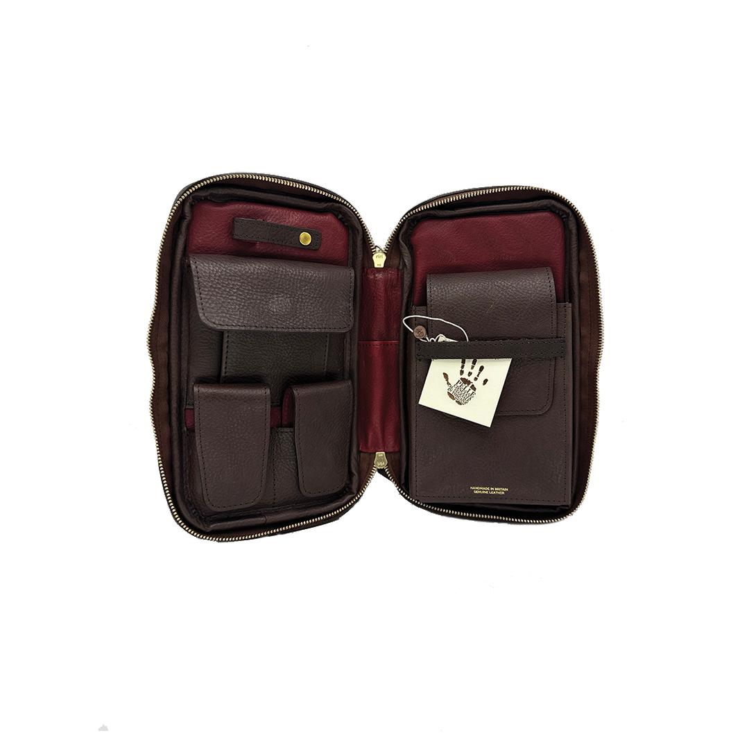 The Cigar Holder Cigar Case - Brown & Burgundy