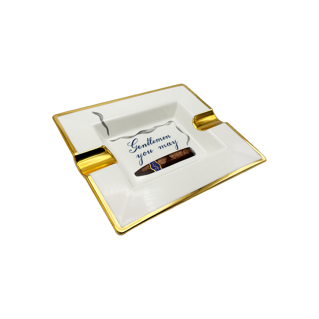 Edward Sahakian - “Gentlemen You May” Ashtray - Blue