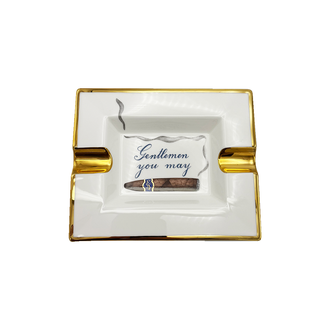 Edward Sahakian - “Gentlemen You May” Ashtray - Blue