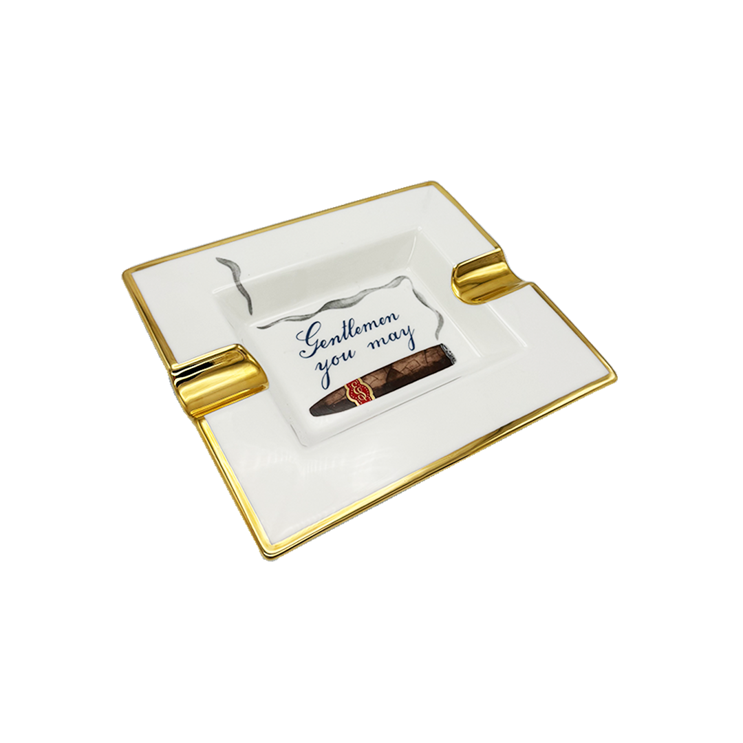 Edward Sahakian - “Gentlemen You May” Ashtray - Red