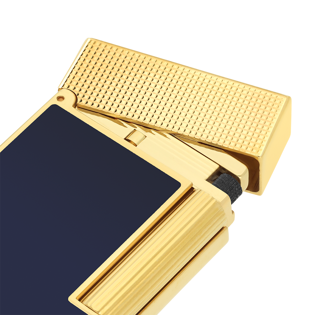 S.T. Dupont Ligne 2 Micro Diamond Head Gold & Blue Lacquer