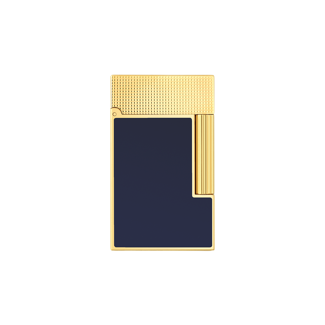 S.T. Dupont Ligne 2 Micro Diamond Head Gold & Blue Lacquer