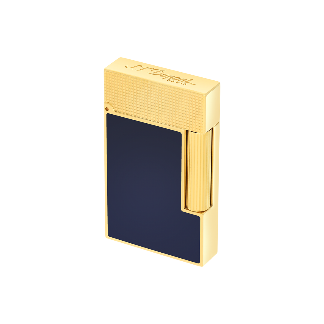 S.T. Dupont Ligne 2 Micro Diamond Head Gold & Blue Lacquer