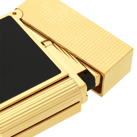 S.T. Dupont Ligne 2 Micro Diamond Head Gold & Matte Black Lacquer