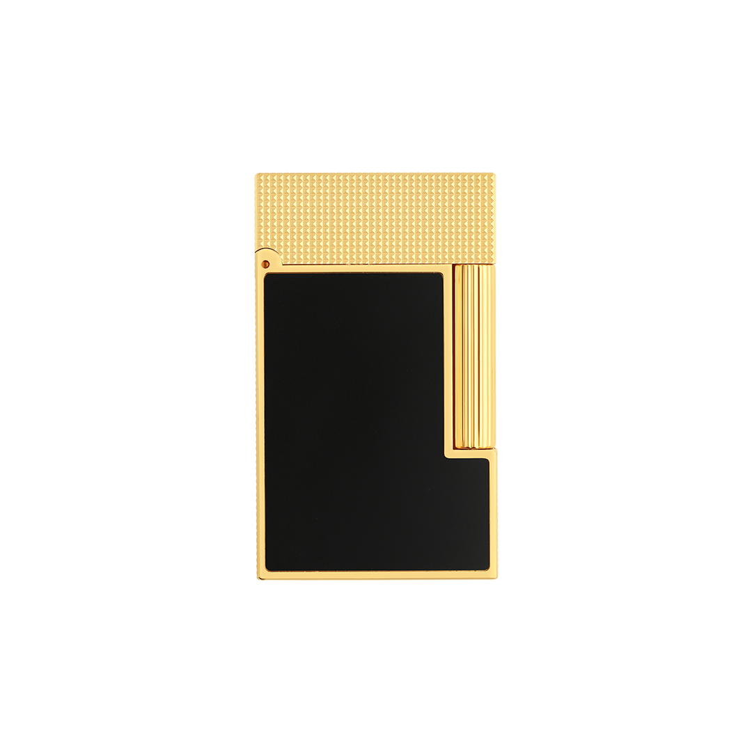 S.T. Dupont Ligne 2 Micro Diamond Head Gold & Matte Black Lacquer