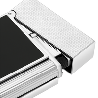 S.T. Dupont Ligne 2 Micro Diamond Head Platinum & Black Lacquer