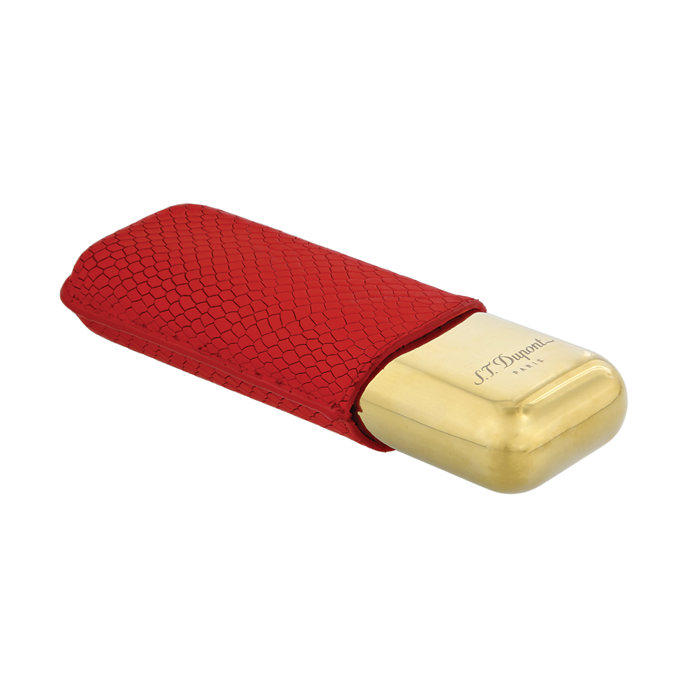 S.T. Dupont Red Dragon Scale 2 Cigar Case Davidoff London