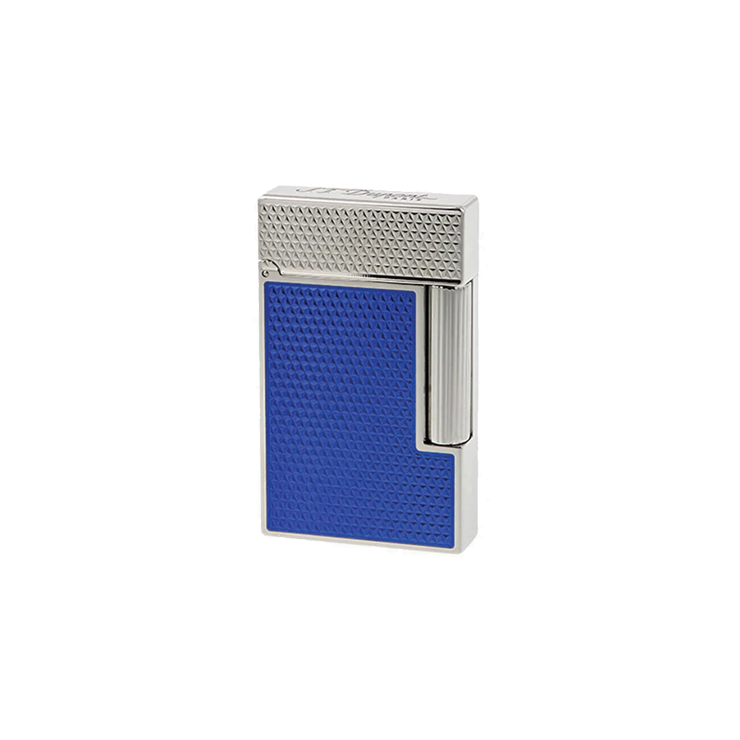 S.T. Dupont Ligne 2 Electric Blue Lacquer Guilloche Lighter