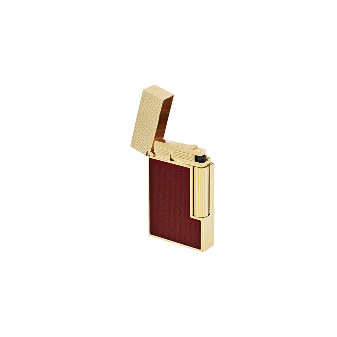 S.T. Dupont Ligne 2 Red Lacquer Guilloche Lighter