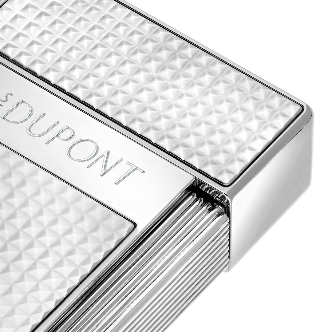 S.T. Dupont Silver Diamondhead Biggy Lighter
